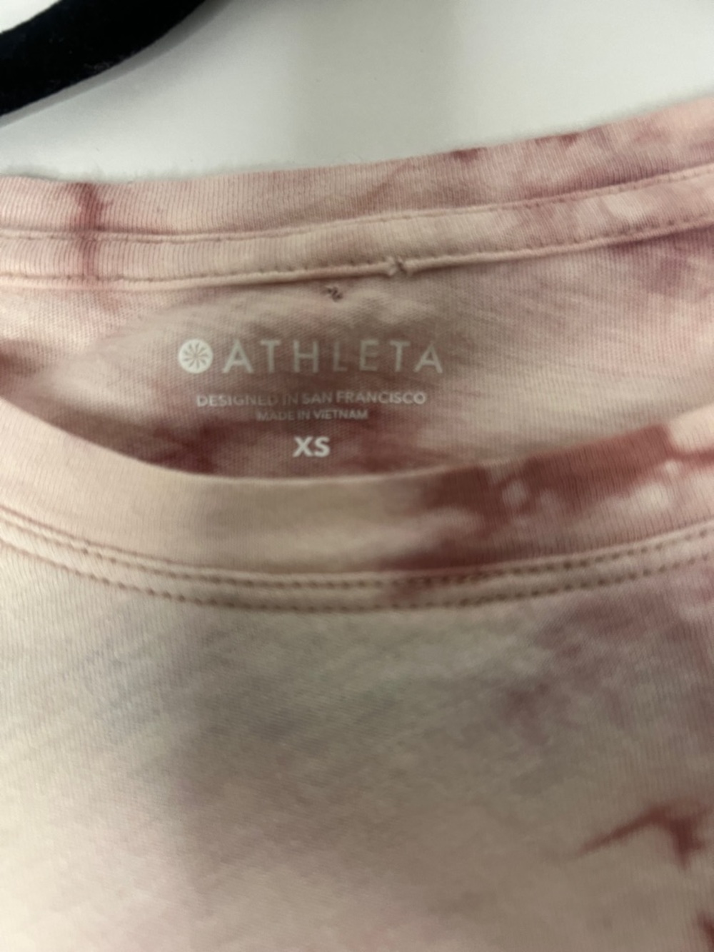 Women’s Athleta Pink and Cream Tie-Dye Short Sleeve Tee XS - Picture 2 of 6